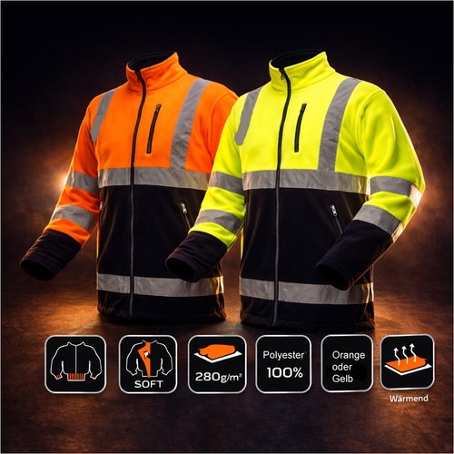Warnschutzjacke aus polar - aus,